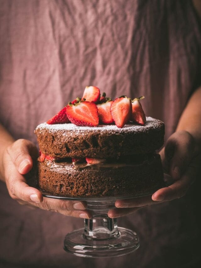 Gluten Free Chocolate Strawberry Nutella Cake
