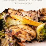 Pinterest Pin for Whole 30 Sheet Pan Chicken Thighs.