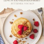Lemon Raspberry Pancakes Pinterest Pin