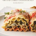 pinterest pin for turkey lasagna roll ups