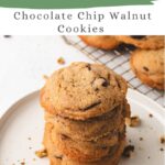 pinterest pin for chocolate chip walnut cookie