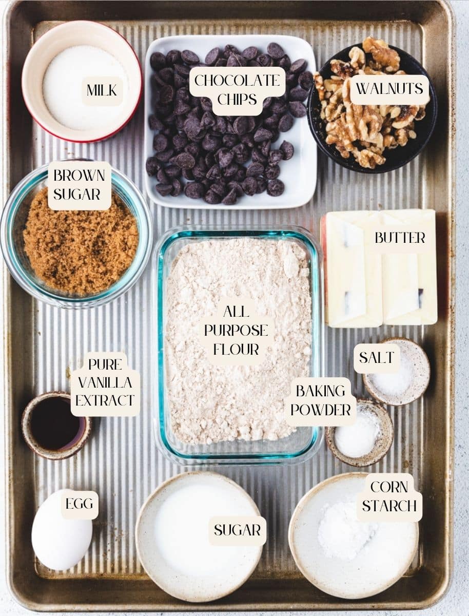 ingredient shot for cookies.