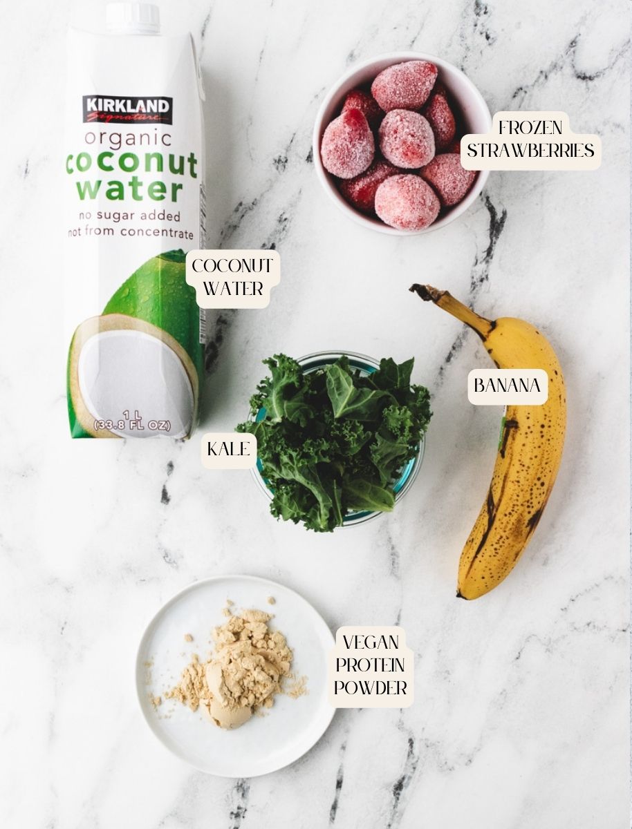 strawberry banana kale smoothie ingredients