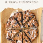 Pinterest pin for blueberry lavender scones.
