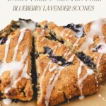 Pinterest pin for blueberry lavender scones.