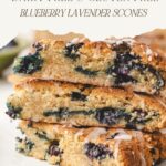 Pinterest pin for blueberry lavender scones.