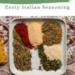 pinterest pin for zesty italian seasoning