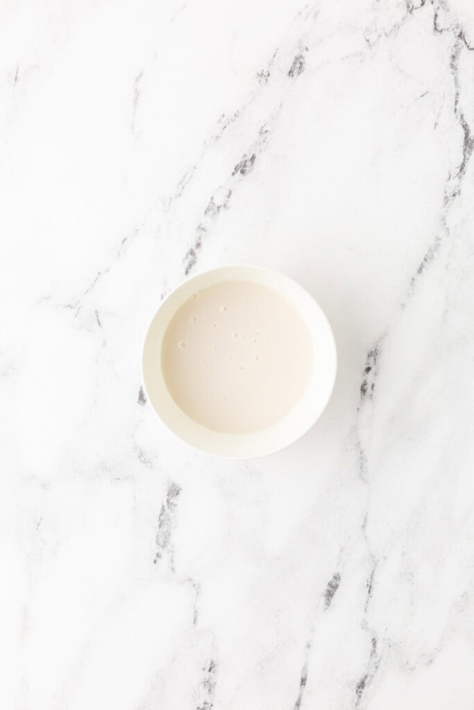 sugar glaze in a small bowl.