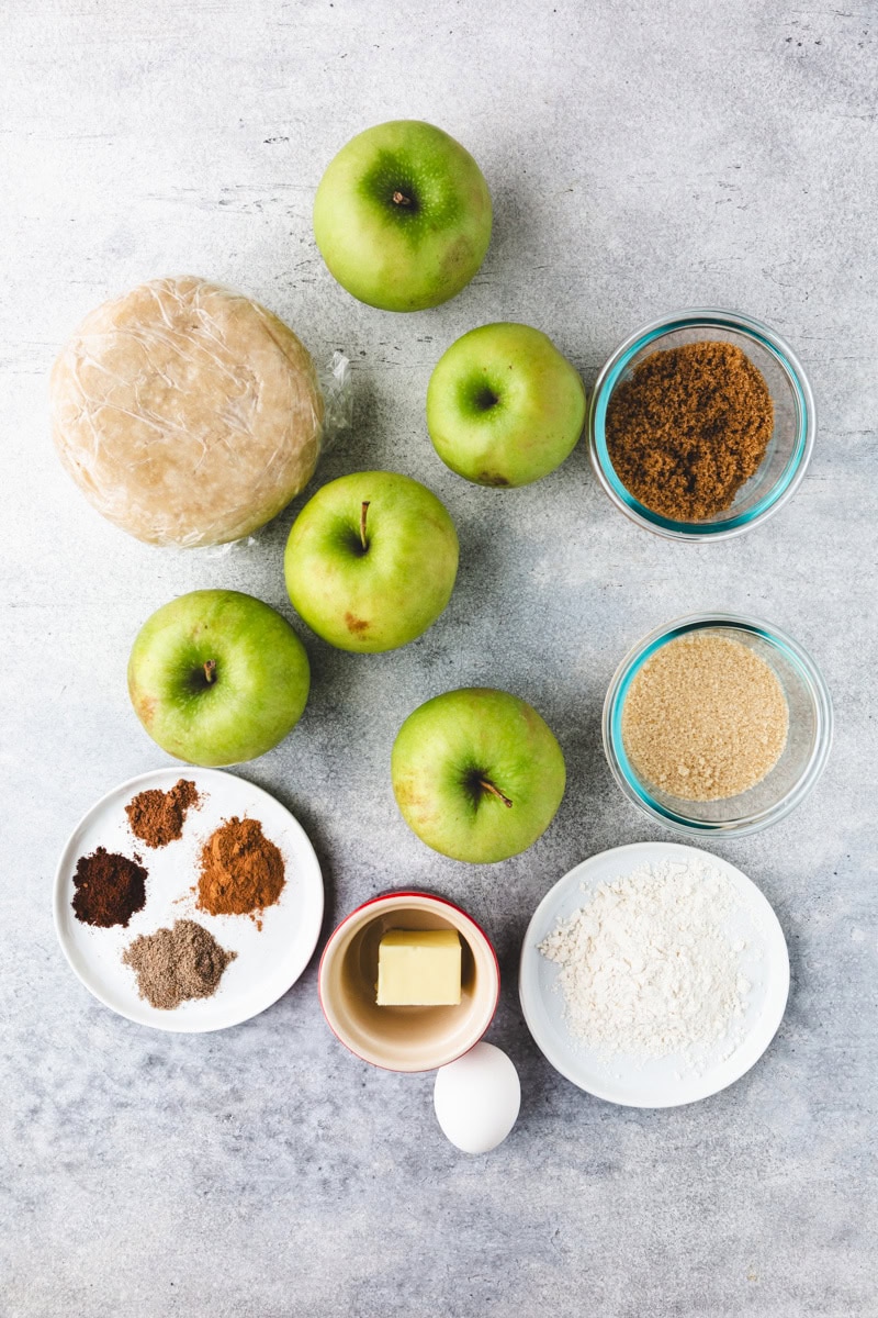 ingredients for apple empanadas .