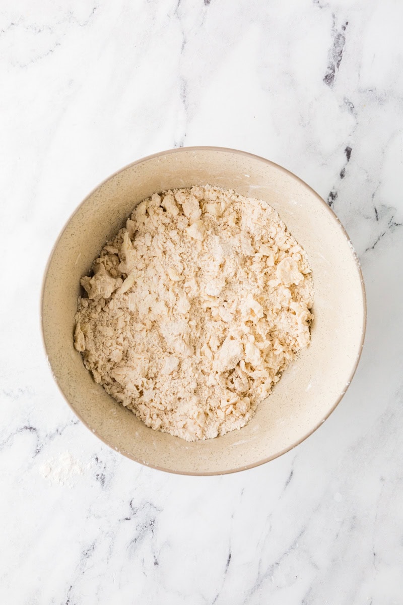 dough with butter clumps 