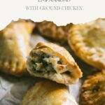 pinterest pin for spinach feta empanadas