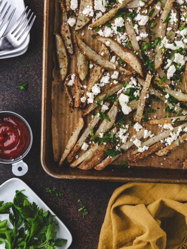 Baked Za’atar Fries With Feta