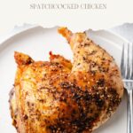 pinterest image middle eastern spatchcocked chicken
