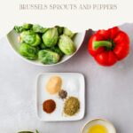 Whole 30 Brussels sprouts with Peppers pinterest pin