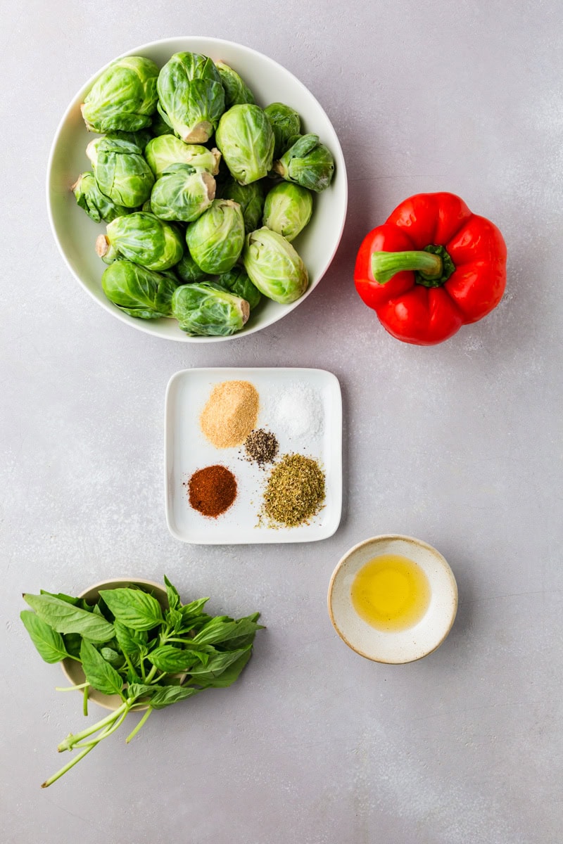 ingredients for brussel sprouts.