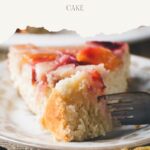 pinterest pin for stone fruit upside cake
