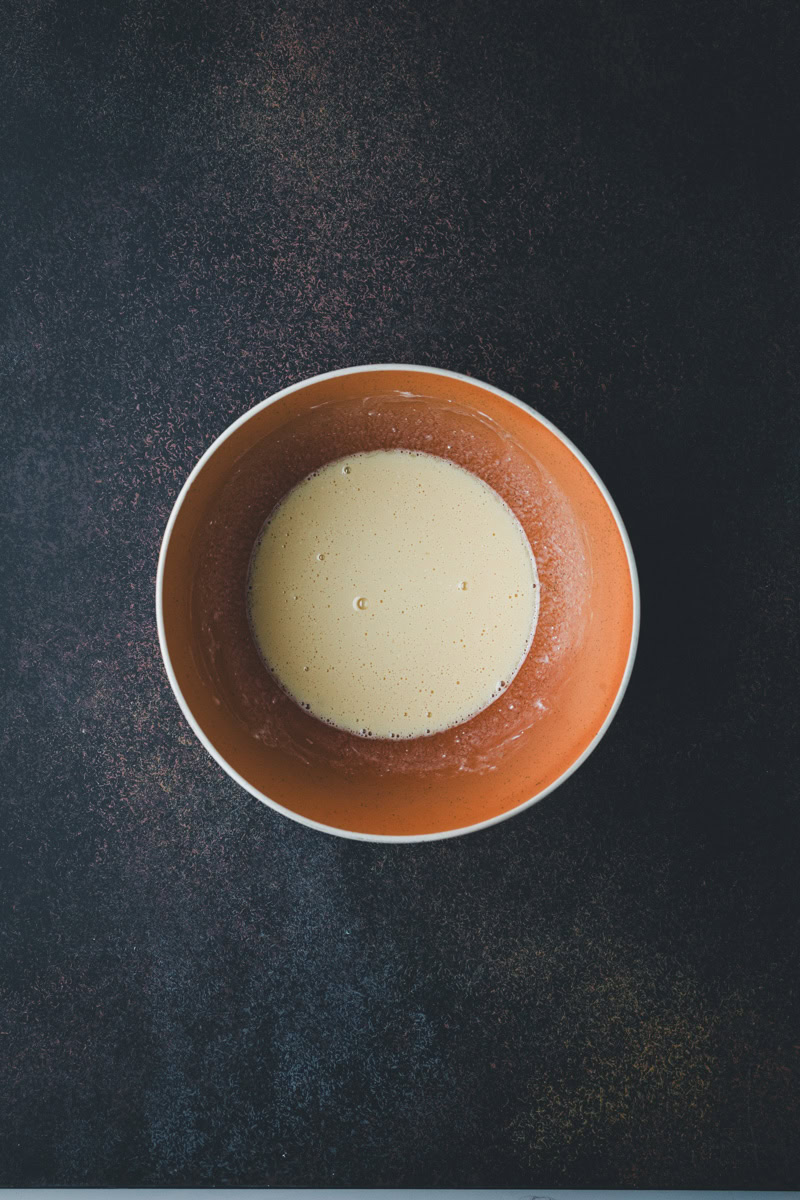 wet ingredients in a bowl.