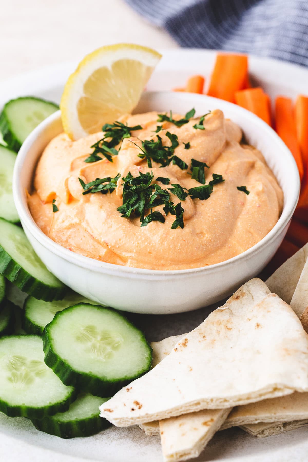 Harissa Cottage Cheese Dip