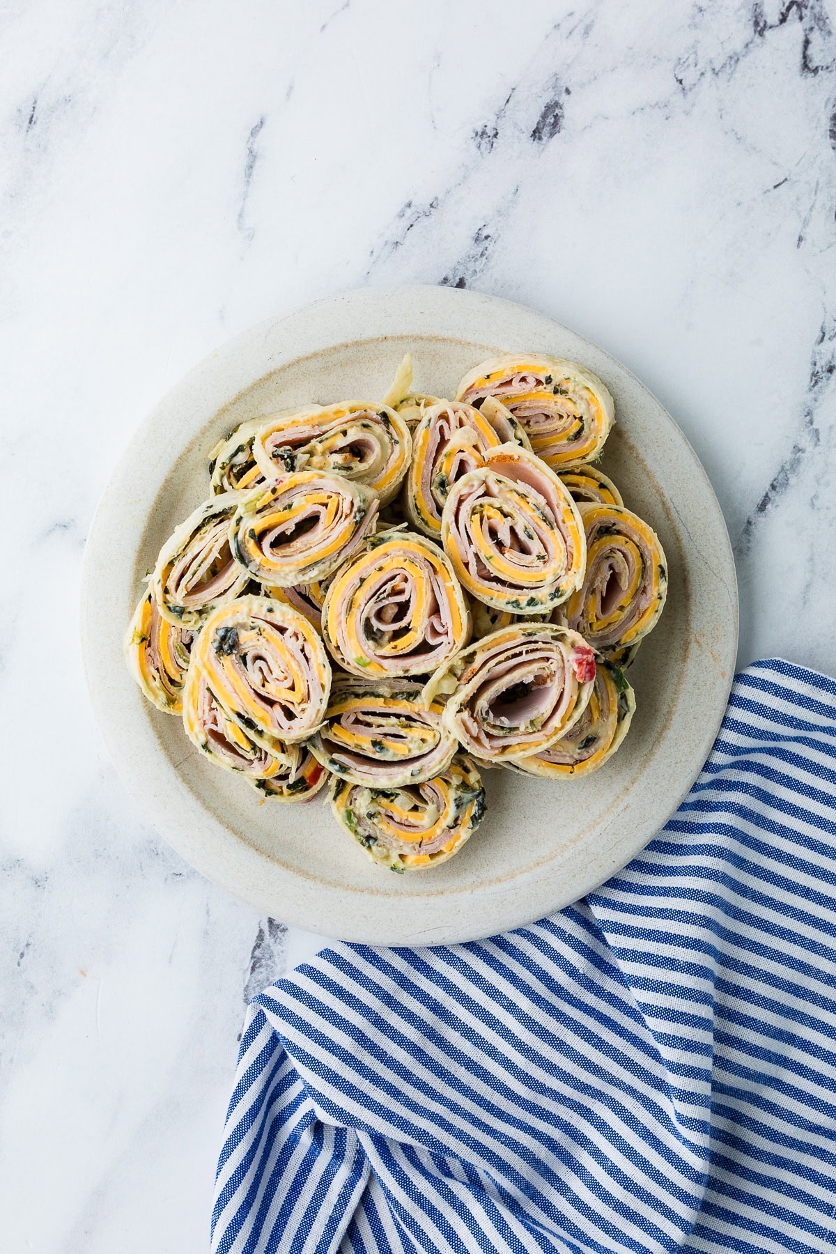 Turkey and Cheese Roll Ups With Spinach Dip