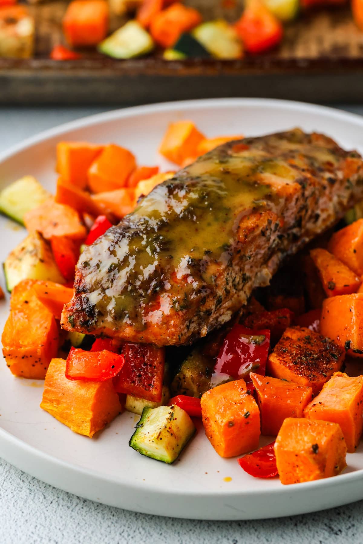 Sheet Pan Honey Mustard Salmon