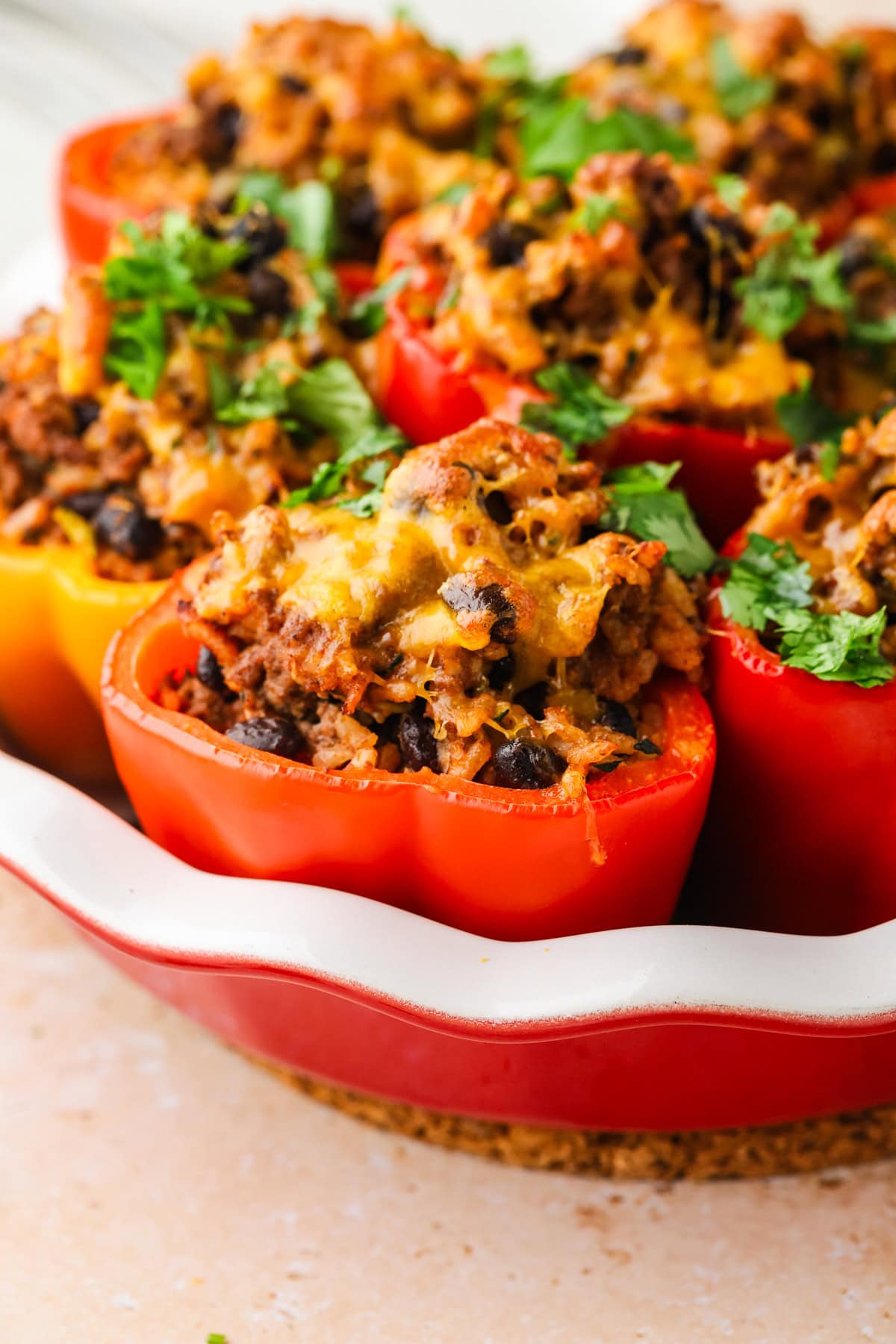 Bison Stuffed Peppers (High Protein,Gluten Free)