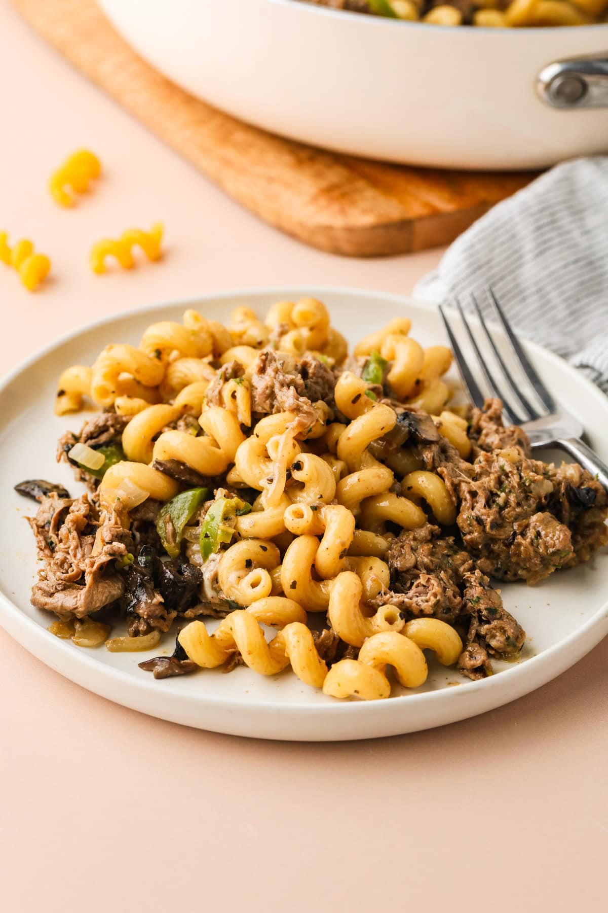 Easy Philly Cheesesteak Pasta (Done in 30 Minutes)
